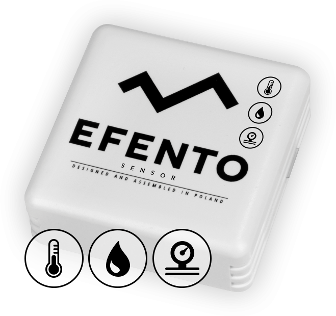 Efento BLE temperature humidity and air pressure sensor