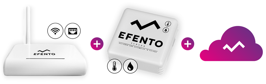 Wireless temperature logger with external probe - NB-IoT - Efento
